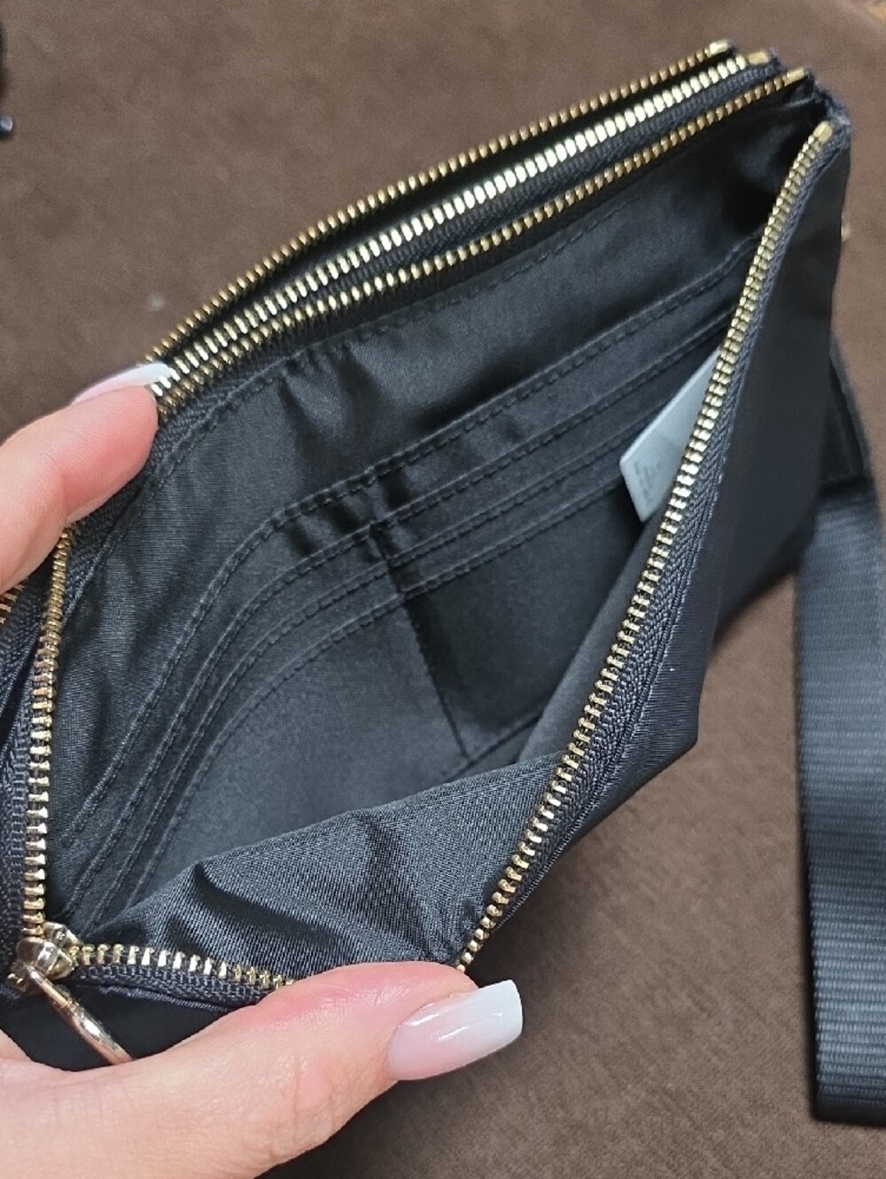 lululemon athletica Black Now And Always Wristlet with Gold Accents - Picture 5 of 6
